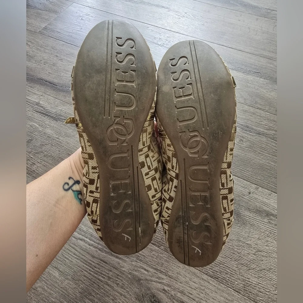 Guess Ballet Flats Gold Size 8
